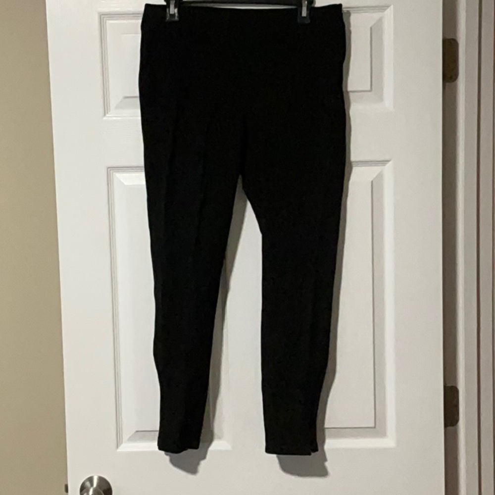 WHBM The Leggings Side Zip Black Size 10